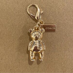 Coach Gold Bear Charm Keychain